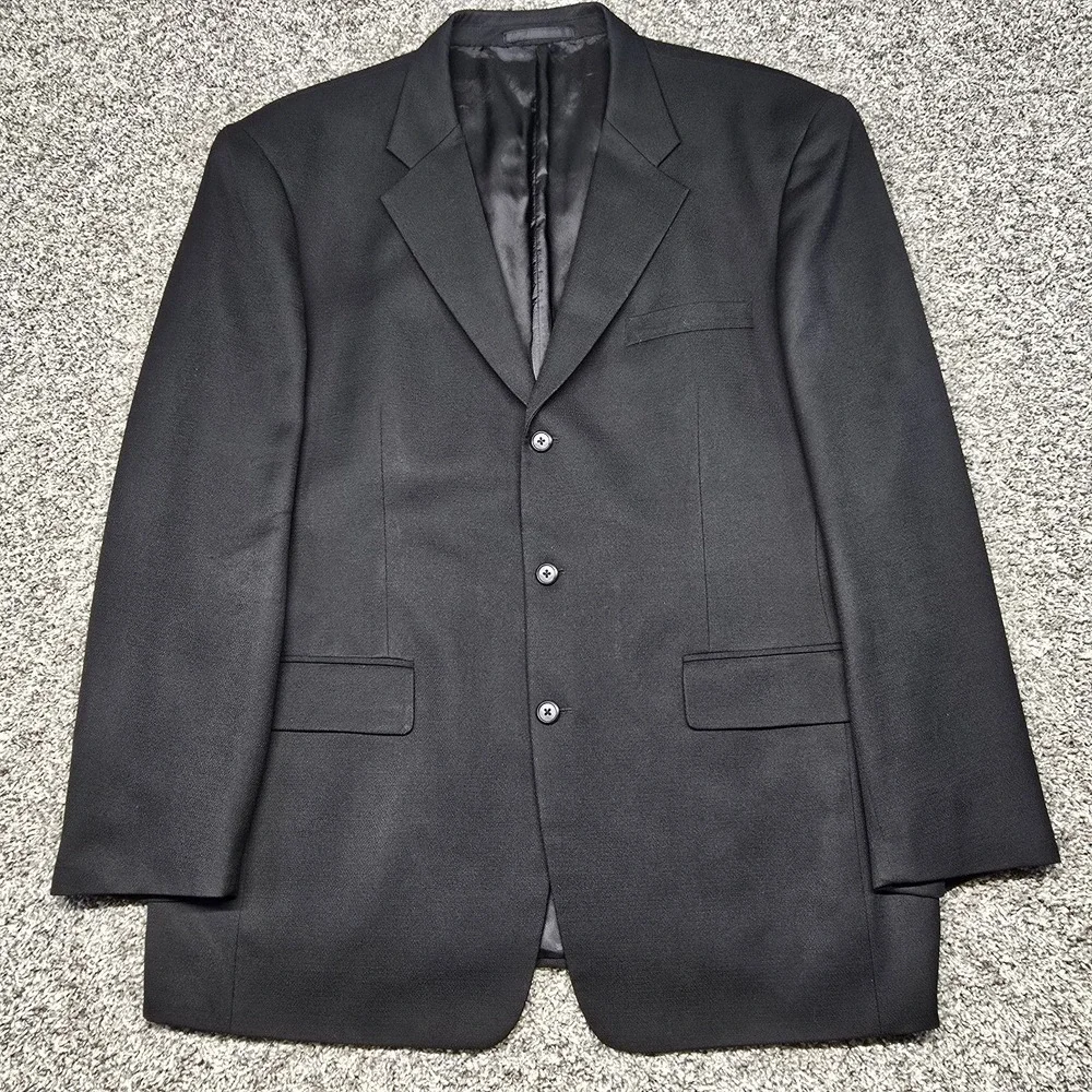 Gianni Versace Tessuti Mens Blazer Sports Coat Size 52L Black